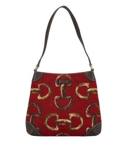 Horsebit Print Bag, front view